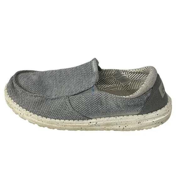 Hey Dude Thad Sox Sharkskin Loafer Size 10 Grey Slip On Comfort Shoes